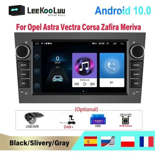 LeeKooLuu Autoradio 2 din Android 10.0 Multimedia Player Car Radio GPS For Opel Astra J H Vauxhall Vectra Antara Zafira b Corsa