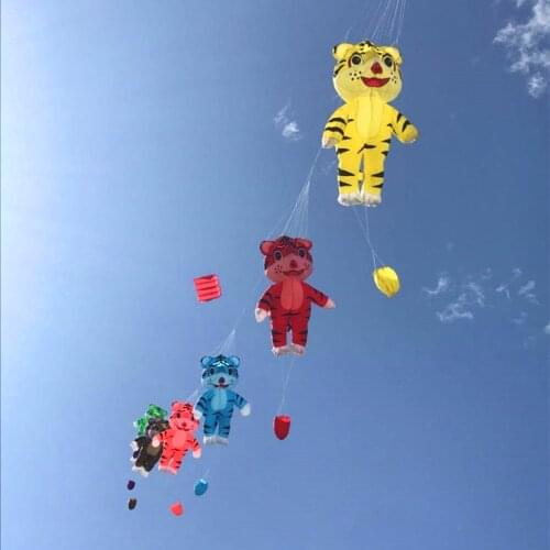 Free shipping large soft kite tiger kite flying pendant outdoor toys sports beach kite weifang albatross kite adults reel panda
