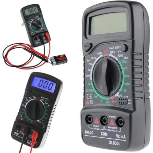 LCD Digital Multimeter Voltmeter AC DC Voltage Tester Circuit Checker Buzzer Digital LCD Multimeters Dropshipping New