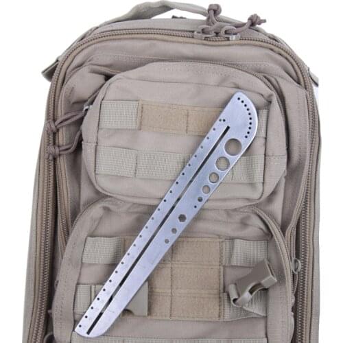 EDC Multifunction Ruler 26.3 * 3.9 cm Outdoors Scale tool map landmarks compasses ruler protractor Stainless steel inner hexagon