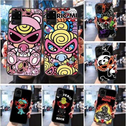 Hysteric mini clothing brand Phone case For Samsung Galaxy Note 4 8 9 10 20 S8 S9 S10 S10E S20 Plus UITRA Ultra Frosted black