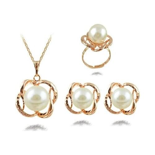 JS S173 2015 New Arrival Pearl Jewelry Sets High Quality Bridal Jewelry Sets Nickel Free Elegant Women Jewelry Wholesale