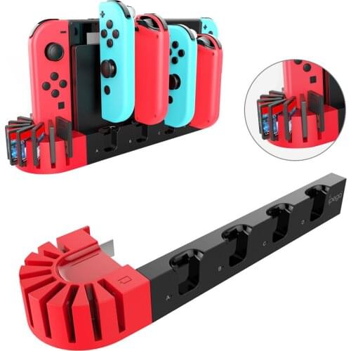 Ipega PG-SW071 4 Port Controller Fast Charger Dock Station Holder for Switch NS Gamepad Support Stand Game Controller Charging