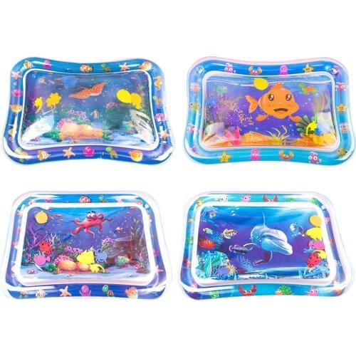 Summer Kids Inflatable Water Mat Inflatable Patted Pad Baby Cushion Play Mat Toddler Early Education Toys Play Gifts 66x50CM