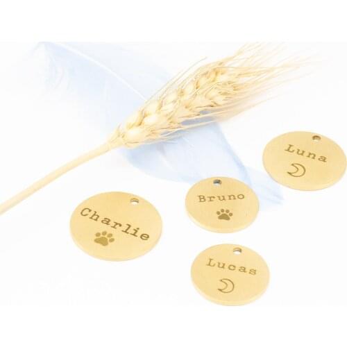 Copper Custom ID Tags for Small/Medium Dogs Puppies Old School Style Cat Dog Tag Durable Metal Nameplate Pet Accessories Product