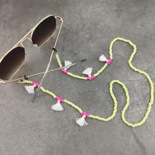 Fashion Reading Glasses Chain for Women Sunglasses Tassel Cords Beaded Eyeglass Lanyard Hold Straps Eyewear Retainer