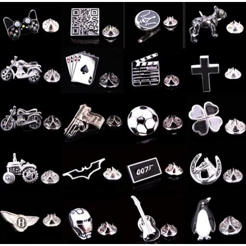 Wn summer new brass Retro Style Black Enamel Brooch mens Lapel Pin fashion mens and womens scarf hat backpack badge jewelry