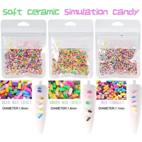 Simulated Mini Candy Granules Nail Art Stickers 3D Stickers Decals For Women Girls Kids DIY Phone Case Nails Accesorios -VL16