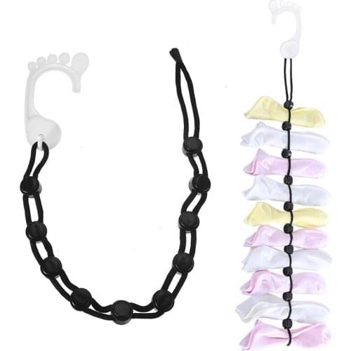 Adjustable Socks Storage Organizer Laundry Holder Non-slip Hanging Drying Clothesline Portable Hanging Rope Dry Household Tool