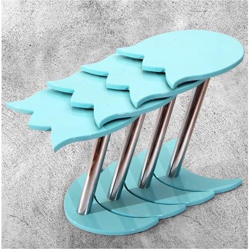 Modern 4 Pcs Lalezar Zigon coffee table-Turquoise coffee tables table basse furniture living room table