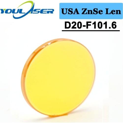 USA CVD ZnSe Co2 Laser Focus Lens 20mm Diameter FL101.6mm 4inches For CO2 Laser Engraving And Cutting Machine