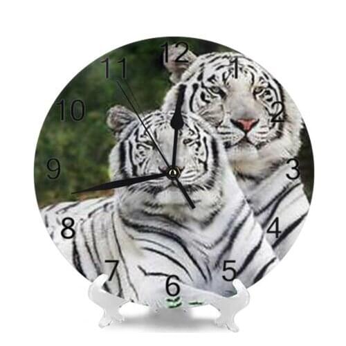 Tiger 10Inch Round Wall Clock Numeral Digital Dial Mute No Ticking Slient Battery Operated Kitchen Clocks Home KitchenWall Decor