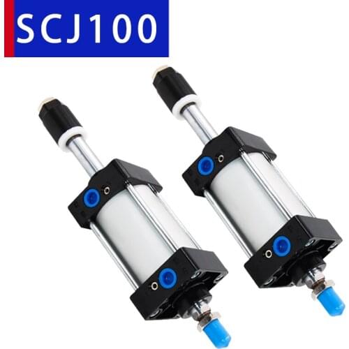 High Quality SCJ100 Adjustable Air Cylinder, Bore100mm, Stroke: 25/50/75/100/125/150/200/250/300mm Pneumatic Cylinders