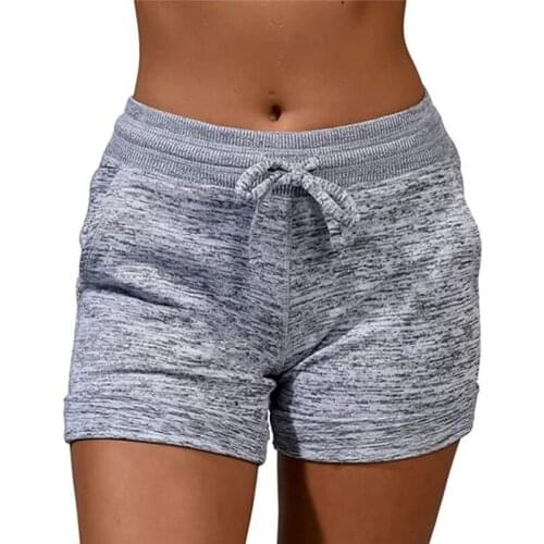 Ladies High Waist Workout Shorts Vital Fitness Short Elastic Band Lace Up Decor Shorts For Women Sports Ladies Gym