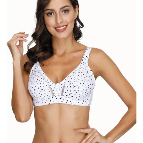 Womens Cotton Bra Unlined Full Coverage Non-padded Underwear Plus Size Wireless Lingerie 32 34 36 38 40 B C D DD E Cup