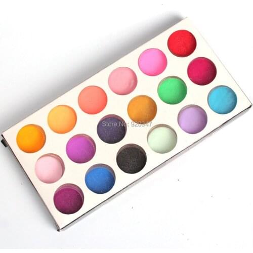 18 Pcs Mix Colors Acrylic Powder Dust Decoration Set for False Tips Nail Art