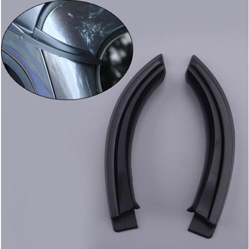 2Pcs Car Roof Side Water Rain Gutter Extension Decor ABS Black Fit for Jeep Wrangler JL 2018 2019 2020