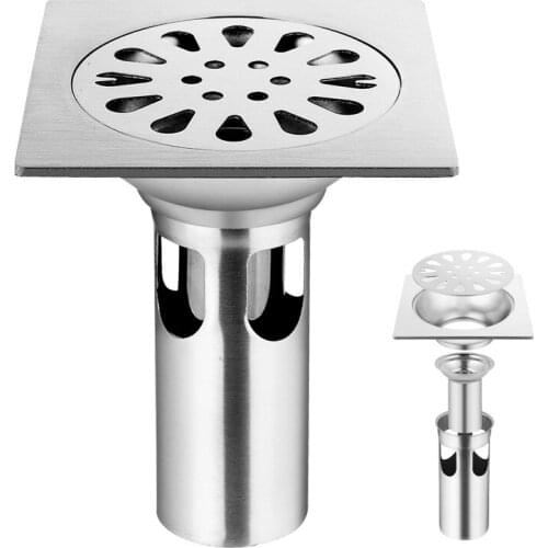 304 stainless steel floor drain deodorant, bathroom washing machine water floor drain, deep drawing floor drain