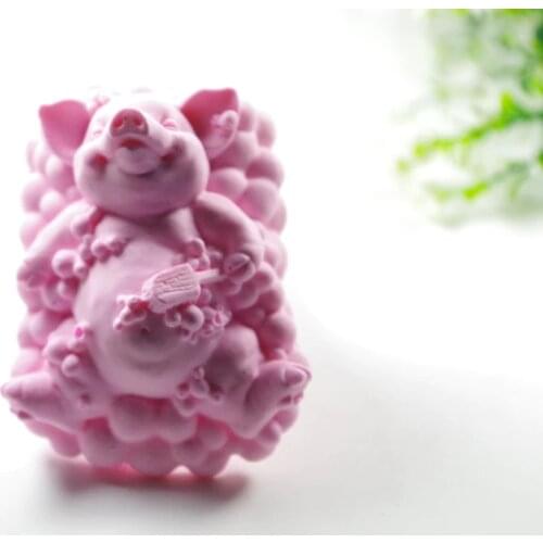 3D Pig Mould Craft Art Silicone 3D Soap Mold Craft Molds DIY Handmade Candle Molds S405