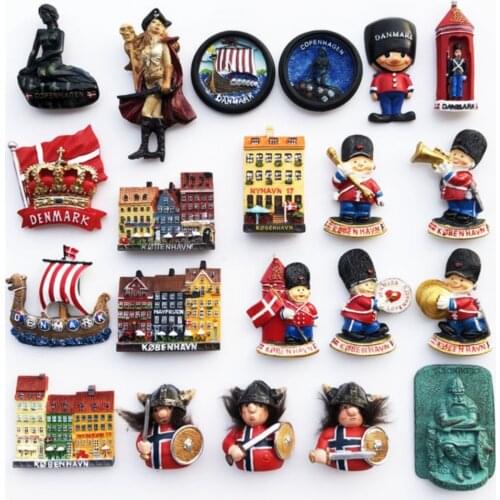 Denmark 3D Royal Guard of honor Refrigerator Magnets Fridge Souvenirs Fridge Magnetic Decoration Articles Handicraft