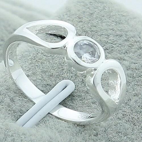 925 Silver Jewelry Rings Woman Fashion Round Rings Clear CZ Silver Jewelry for Engagement Wedding Size 10