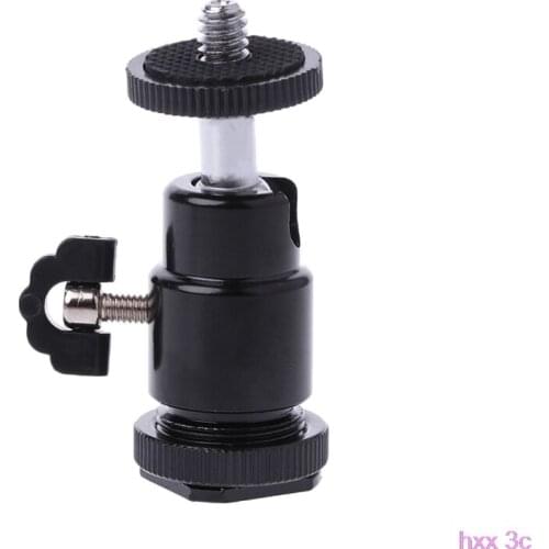 New Camera Accessory Tripod 1/ 4" Male Screw Hot Shoe Adapter Ball Head With Lock