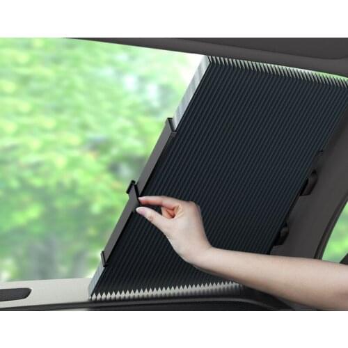 Car sunshade sunshade block auto front curtain retractable sunshade in the car