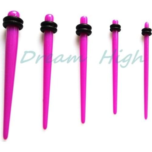 Free Shipping Purple Colour Taper Stretcher Plug Earring Stretching Expander Expanding Kit Small Size Female