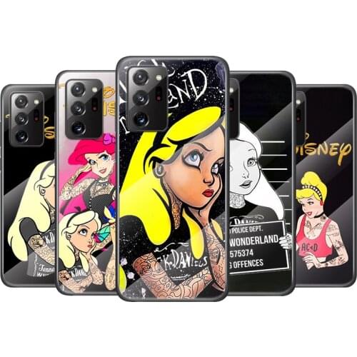 Tempered Glass Cover Punk princess disney For Samsung Galaxy M51 M31 M21 A70 A50 A40 A30 A20 A10 Phone Case Capa