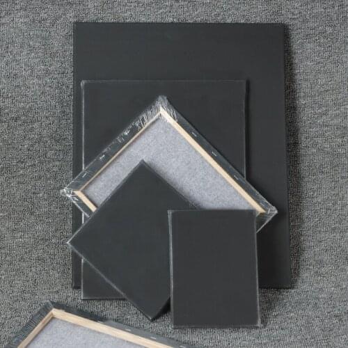 Wooden Square Black Blank Canvas Frame DIY Wall Hanging Frame Crafts For Watercolor Oil Acrylic Painting Painting Art Supplies