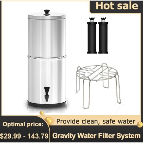 Gravity Water Filter System Water Filtration Bucket for Home Outdoor Camping Hiking Emergency Preparedness