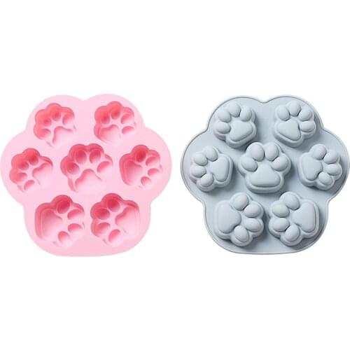 Soap Molds Silicone Cute Animal Paw Shape Loaf Mould for Soap Making Supplies Tool DIY Handmade Cake Pan Pudding Baking Craft