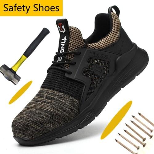 Indestructible Steel Toe Shoes Men Work Safety Shoes For Men Puncture-Proof Safety Shoes Lightweight Work Sneakers Dropshipping