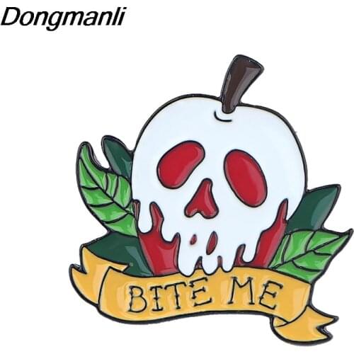 LT253 Poison Apple Anime Figures Enamel Pins Badge Brooch Backpack Bag Collar Lapel Decoration Jewelry Gifts for Friends Kids