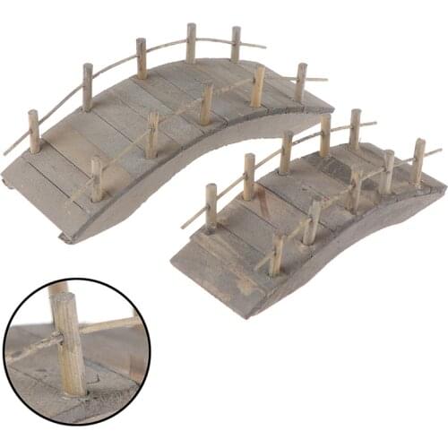 1:12 Dollhouse Garden Miniatures Bridge Mini Wooden Arch Bridge Garden Bridge For Ornament Dollhouse Home Decor Craft