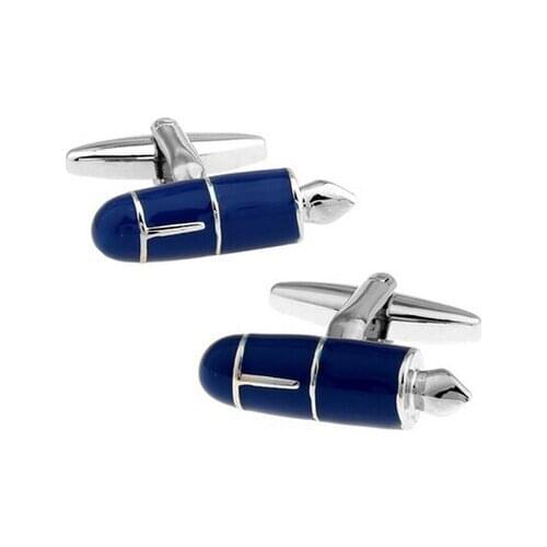 C-MAN Luxury shirt Blue pen cufflink for mens Brand cuff buttons cuff links High Quality abotoaduras Jewelry