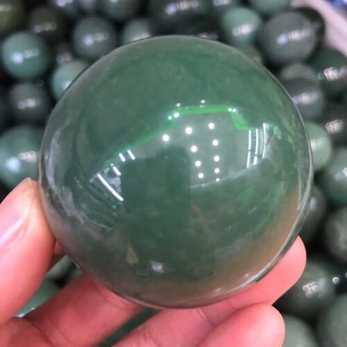 Natural green east phosphorus, hand-cut crystal ball, perfect sphere, healing
