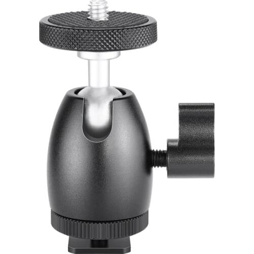 Neewer 1/4 Hot Shoe Adapter Mini Hot Shoe Ball Head Holder with Lock for Camera Tripod LED Light Flash Bracket Mount