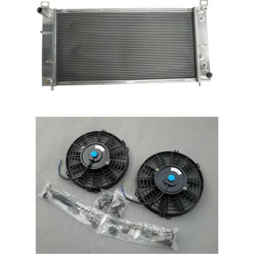 Hot Selling New Aluminum Radiator + 2*Fan For Chevy Silverado Cadillac GMC YUKON 4.8 5.3 6.0 6.2 V8