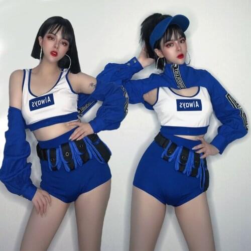 New Stage Costumes Womens Sexy Bar GoGo Clothes Jazz Dance Costume Nightclub Female Singer DJ DS Party Performance Wear DWY4068