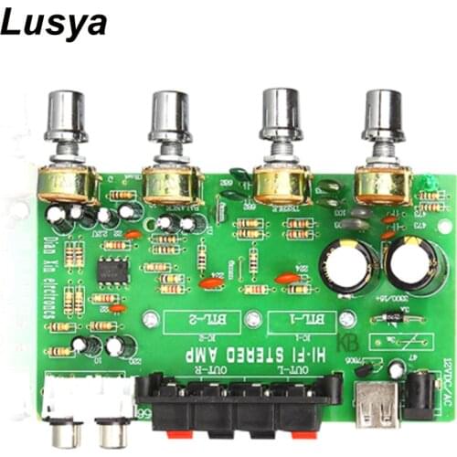 TDA7056 Digital Audio Amplifier Board DC12V 25W+25W Dual Channel USB Charging Car Amplifier Home Amplifier T0341