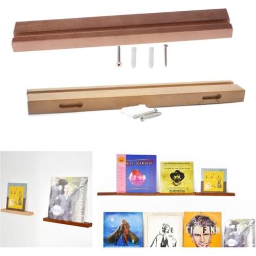 Durable Beech Record Display Stand Bracket Turntable Holder for LP Vinyl Records Kit