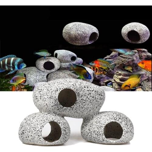 Fish Shrimp Shelter Breeding Tank Cichlid Stones Snapper Dodging House Simulation Cave Fish Tank Pond Rock Scenery Decor