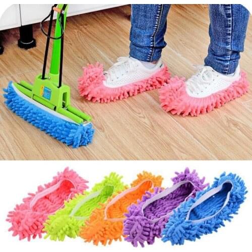 Dust Cleaner Grazing Slippers House Bathroom Floor Cleaning Mop Cleaner Slipper Lazy Shoes Cover Microfiber Hot Selling SN193