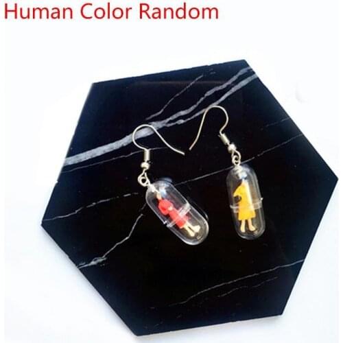 2019 New Arrival Skeleton Cat Pig 1Pair New Creative Bird Graceful Penguin Rabbit Acrylic Transparent Animal Mouse Drop Earrings