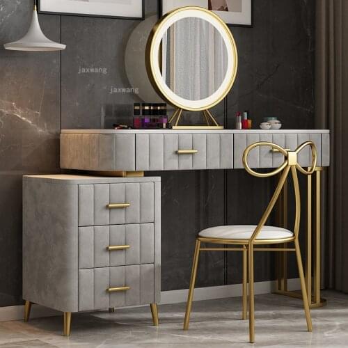Dressing Table Storage Cabinet Combination Luxury Dressers Makeup Chair Modern Simple Bedroom Furniture Custom Dressing Table