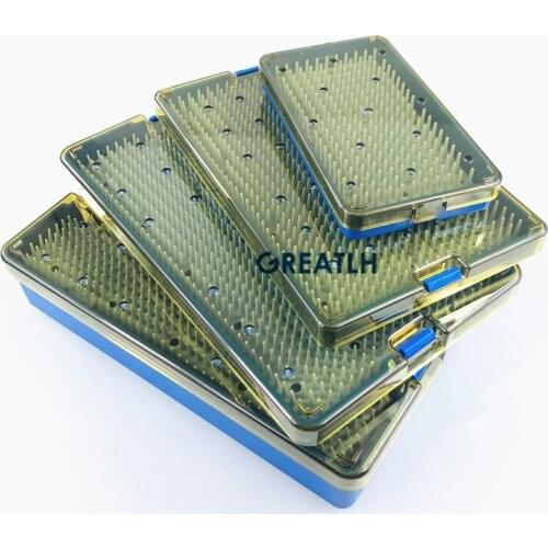 Silicone Sterilization Tray Case Veterinary Opthalmic Surgical Instrument Dental Instrument Disinfection Box