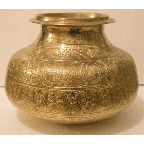 India antique vase crafts antique vase India gold copper pendulum