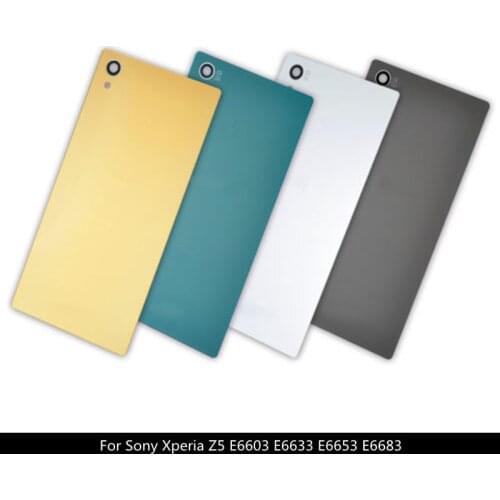 For Sony Xperia Z5 Premium E6853 E6883 E6833 Glass Battery Door Housing Rear Back Door Case Cover Replacement Repair Part