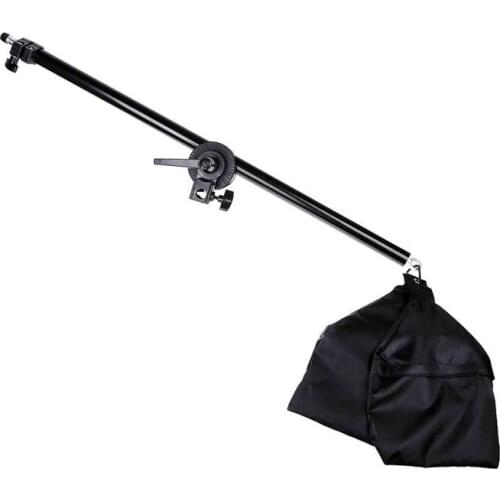 Studio Photo Telescopic Boom Arm Top Light Stand with Sandbag for Speedlite /Mini Flash Strobe /Softbox/LED Video